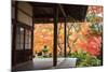 Autumn Japanese Garden with Maple-NicholasHan-Mounted Photographic Print