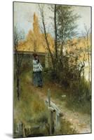 Autumn (Karin I Grez (Hostmotiv)), 1884-Carl Larsson-Mounted Giclee Print