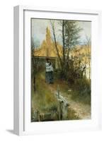 Autumn (Karin I Grez (Hostmotiv)), 1884-Carl Larsson-Framed Giclee Print