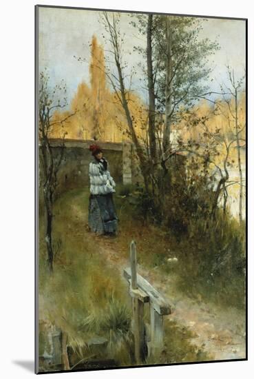 Autumn (Karin I Grez (Hostmotiv)), 1884-Carl Larsson-Mounted Giclee Print