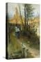 Autumn (Karin I Grez (Hostmotiv)), 1884-Carl Larsson-Stretched Canvas
