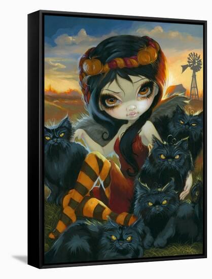 Autumn Kitties-Jasmine Becket-Griffith-Framed Stretched Canvas