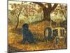 Autumn Labrador-Tina Nichols-Mounted Giclee Print