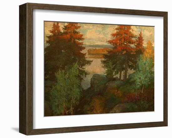 Autumn Landscape, 1920-Konstantin Ivanovich Gorbatov-Framed Giclee Print