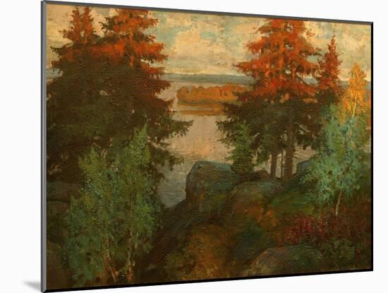 Autumn Landscape, 1920-Konstantin Ivanovich Gorbatov-Mounted Giclee Print