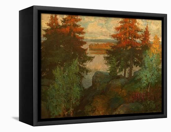 Autumn Landscape, 1920-Konstantin Ivanovich Gorbatov-Framed Stretched Canvas