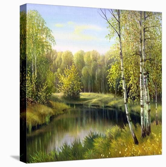 Autumn Landscape, Canvas, Oil-balaikin2009-Stretched Canvas