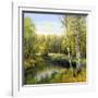 Autumn Landscape, Canvas, Oil-balaikin2009-Framed Art Print