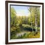 Autumn Landscape, Canvas, Oil-balaikin2009-Framed Art Print