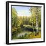 Autumn Landscape, Canvas, Oil-balaikin2009-Framed Art Print