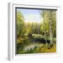 Autumn Landscape, Canvas, Oil-balaikin2009-Framed Art Print