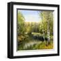 Autumn Landscape, Canvas, Oil-balaikin2009-Framed Art Print