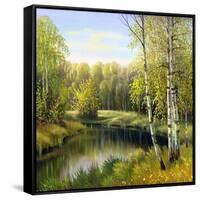 Autumn Landscape, Canvas, Oil-balaikin2009-Framed Stretched Canvas