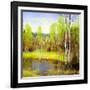 Autumn Landscape, Canvas, Oil-balaikin2009-Framed Art Print