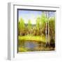 Autumn Landscape, Canvas, Oil-balaikin2009-Framed Art Print