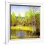 Autumn Landscape, Canvas, Oil-balaikin2009-Framed Art Print