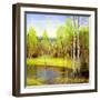 Autumn Landscape, Canvas, Oil-balaikin2009-Framed Art Print