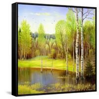 Autumn Landscape, Canvas, Oil-balaikin2009-Framed Stretched Canvas