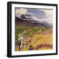 Autumn Landscape; Herbstlandschaft, 1903 (Oil on Cardboard)-Giovanni Giacometti-Framed Giclee Print