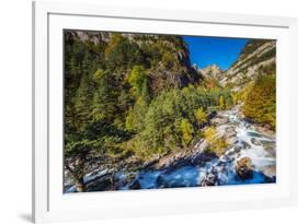 Autumn Landscape in Ordesa and Monte Perdido National Park, Huesca, Aragon, Spain-Stefano Politi Markovina-Framed Photographic Print