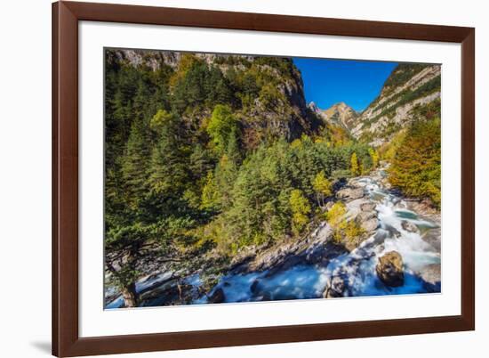 Autumn Landscape in Ordesa and Monte Perdido National Park, Huesca, Aragon, Spain-Stefano Politi Markovina-Framed Photographic Print