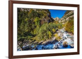 Autumn Landscape in Ordesa and Monte Perdido National Park, Huesca, Aragon, Spain-Stefano Politi Markovina-Framed Photographic Print