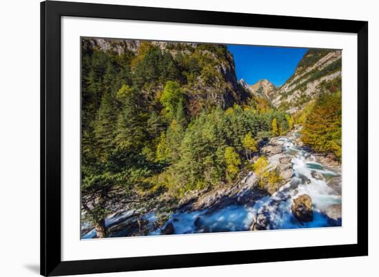 Autumn Landscape in Ordesa and Monte Perdido National Park, Huesca, Aragon, Spain-Stefano Politi Markovina-Framed Photographic Print