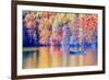 Autumn Landscape in (Seven Lakes) Yedigoller Park Bolu, Turkey-muratart-Framed Photographic Print