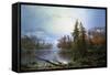 Autumn Landscape, Mid-Late 19th Century-Regis Francois Gignoux-Framed Stretched Canvas