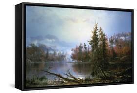 Autumn Landscape, Mid-Late 19th Century-Regis Francois Gignoux-Framed Stretched Canvas