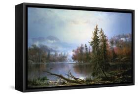 Autumn Landscape, Mid-Late 19th Century-Regis Francois Gignoux-Framed Stretched Canvas