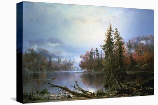 Autumn Landscape, Mid-Late 19th Century-Regis Francois Gignoux-Stretched Canvas