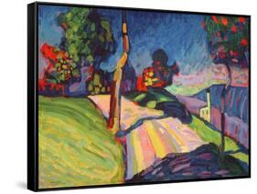 Autumn Landscape, Murnau, 1908-Wassily Kandinsky-Framed Stretched Canvas