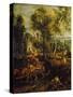 Autumn Landscape with a View of Het Steen in the Early Morning, c.1636-Peter Paul Rubens-Stretched Canvas