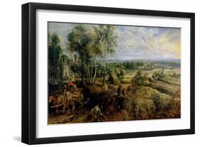 Autumn Landscape with a View of Het Steen in the Early Morning, c.1636-Peter Paul Rubens-Framed Giclee Print