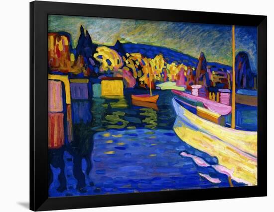 Autumn Landscape with Boats, 1908-Wassily Kandinsky-Framed Giclee Print