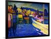 Autumn Landscape with Boats, 1908-Wassily Kandinsky-Framed Giclee Print