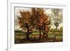 Autumn Landscape with Four Trees-Vincent van Gogh-Framed Premium Giclee Print