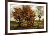 Autumn Landscape with Four Trees-Vincent van Gogh-Framed Premium Giclee Print