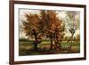 Autumn Landscape with Four Trees-Vincent van Gogh-Framed Premium Giclee Print