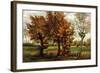 Autumn Landscape with Four Trees-Vincent van Gogh-Framed Art Print