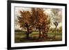 Autumn Landscape with Four Trees-Vincent van Gogh-Framed Art Print