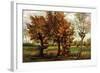 Autumn Landscape with Four Trees-Vincent van Gogh-Framed Art Print