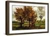 Autumn Landscape with Four Trees-Vincent van Gogh-Framed Premium Giclee Print