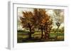 Autumn Landscape with Four Trees-Vincent van Gogh-Framed Premium Giclee Print