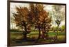 Autumn Landscape with Four Trees-Vincent van Gogh-Framed Art Print