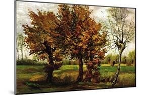 Autumn Landscape with Four Trees-Vincent van Gogh-Mounted Art Print