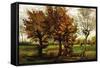 Autumn Landscape with Four Trees-Vincent van Gogh-Framed Stretched Canvas