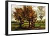 Autumn Landscape with Four Trees-Vincent van Gogh-Framed Art Print
