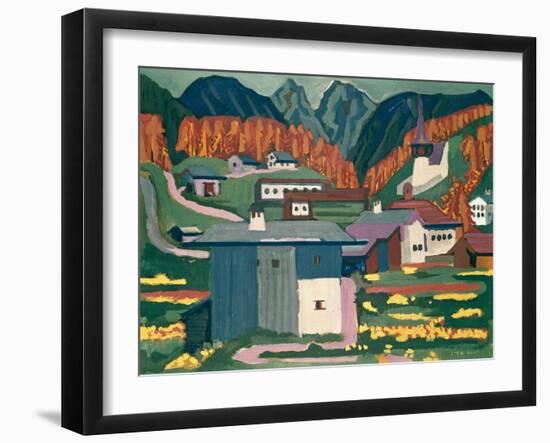 Autumn Landscape with Rifle Range, 1926-Ernst Ludwig Kirchner-Framed Giclee Print